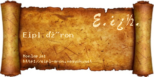 Eipl Áron névjegykártya